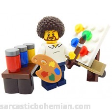 LEGO Hippie Artist with Easel Paint & Paintbrush Toy Custom Painter Minifigure B07H9FBKVX